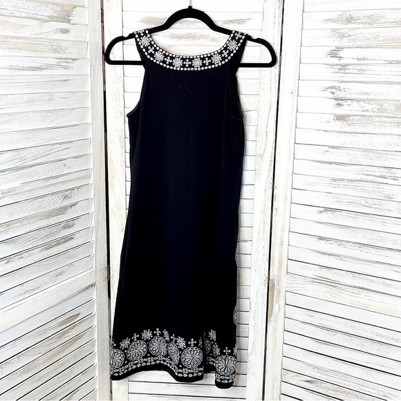 I.N.C | Black Embroidered Sleeveless Mini Dress - Picture 3 of 9